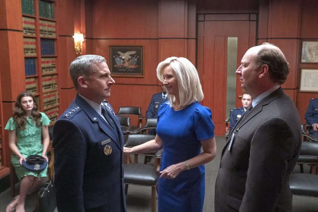 Szenefoto mit Steve Carell, Lisa Kudrow und Dan Bakkedahl