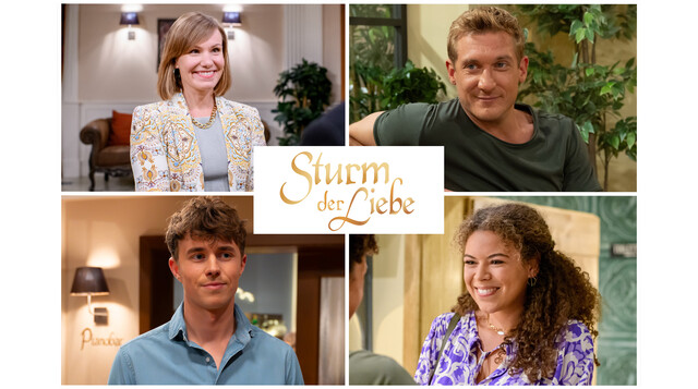 Die Neuen bei "Sturm der Liebe": Isabell Stern (o. l.), Martin Walde (o. r.), Robin Schick (u. l.) und Soluna-Delta Kokol (u. r.)