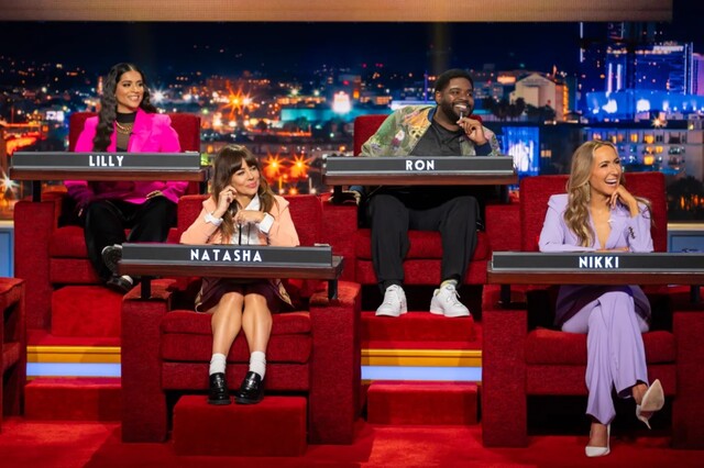 (v. l.) Lilly Singh, Natasha Leggero, Ron Funches und Nikki Glaser