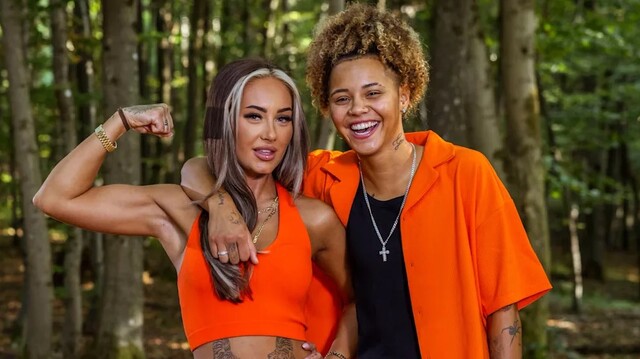 Carina Nagel (l.) und Chika Ojiudo-Ambrose bei "#CoupleChallenge"