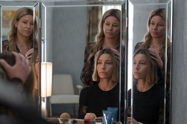 Jessica Biel (vorne) und Elizabeth Banks
