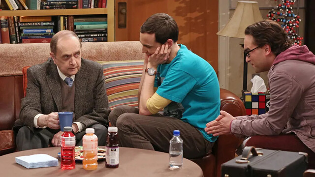 Bob Newhart (l.) in "The Big Bang Theory"