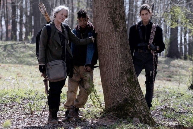 Carol (Melissa McBride), Kelly (Angel Theory) und Magna (Nadia Hilker)