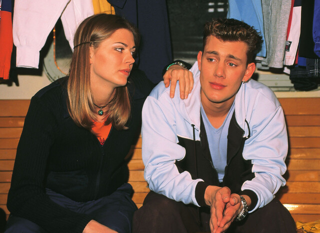 Oliver Petszokat mit Nina Bott in "GZSZ" im Jahr 1998