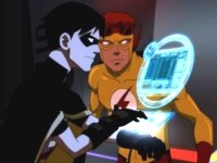 Robin und Kid Flash verschaffen sich Zutritt zu Cadmus.