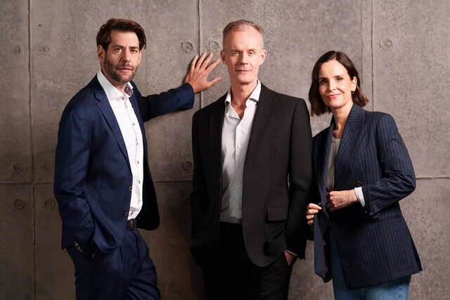 Claus von Wagner, Max Uthoff und Maike Kühl (v. l.)