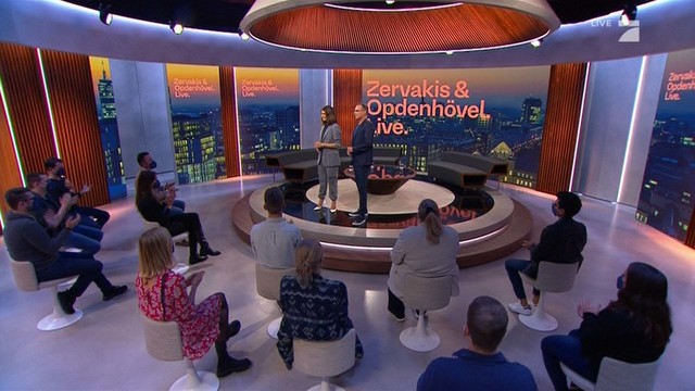 Das Studio-Zuhause von "Zervakis & Opdenhövel. Live."