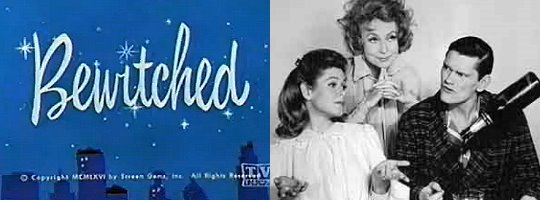 Eine Zauberhafte Familie mit 50 fehlenden Folgen: Samantha (Elizabeth Montgomery), Mutter Endora (Agnes Moorehead) und Mann Darren (Dick York)