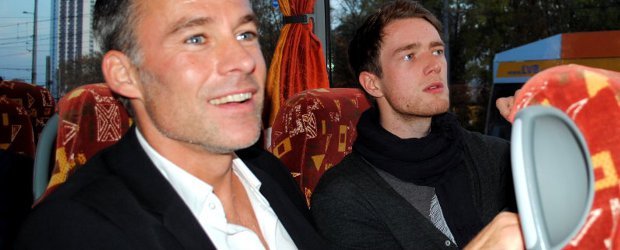 Marco Girnth und Fernsehsohn Maximilian Klas auf besonderer Stadtrundfahrt
