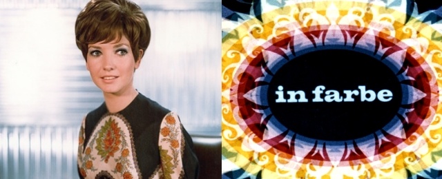 Carolin Reiber als Ansagerin beim Start des Farbfernsehens 1967