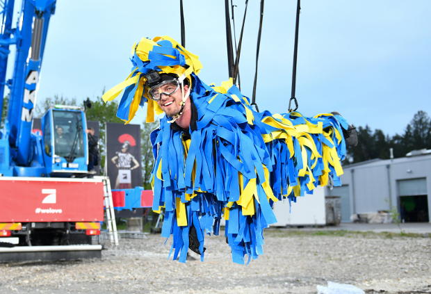 Joko als menschlicher Lappen.