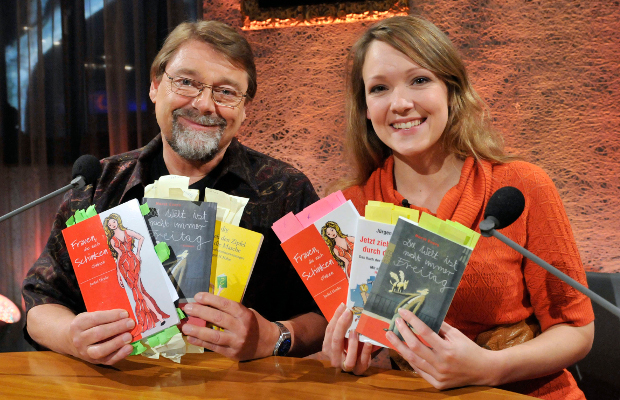 Jürgen von der Lippe mit seiner Lieblings-Lesepartnerin Carolin Kebekus