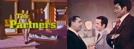 Gaststar Jack Webb (l.) mit Don Adams (m.) und Robert Crosse in der kurzlebigen US-Sitcom "The Partners"
