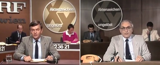 So kannte man sie: Peter Nidetzky im Aufnahmestudio Wien (l.) und Konrad Toenz in der Zentrale der Stadtpolizei Zürich (r.).