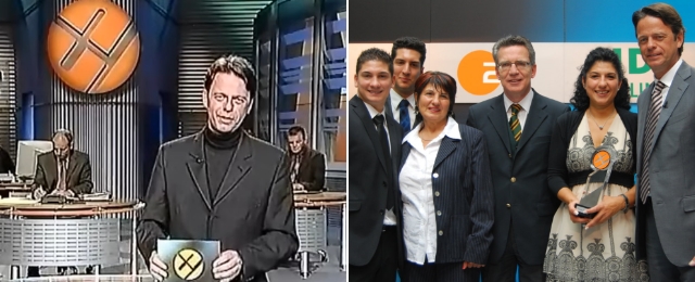 Rudi Cerne bei seiner ersten Sendung (l.) und bei der Verleihung des "XY-Preises" im Jahr 2010 (r.).