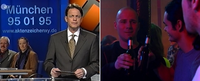 Rudi Cerne in der ersten Donnerstags-Sendung (l.). Der Fall Michael S. (r.) wird dank "XY" nach der Februar-Sendung 2006 geklärt.