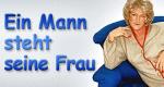 Ein Mann steht seine Frau....